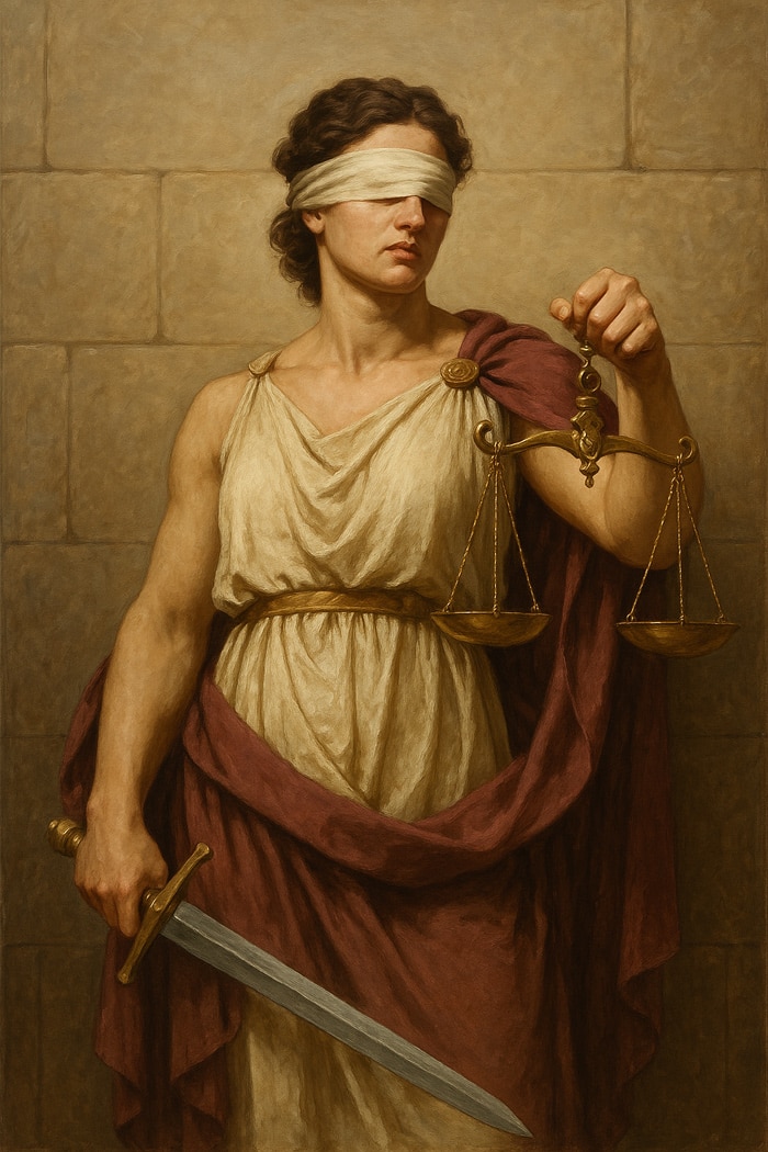 Die römische Göttin der Gerechtigkeit Die römische Göttin der Gerechtigkeit