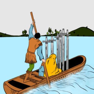 Sechs der Schwerter im Tarot mit Bedeutung