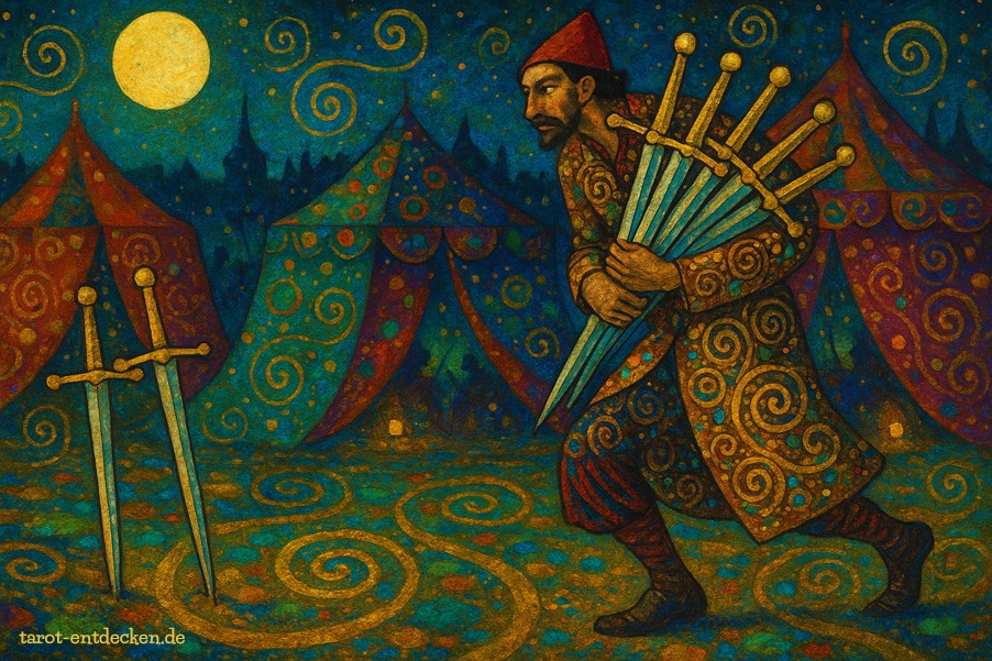 Bedeutung Tarotkarte Sieben der Schwerter Bedeutung Tarotkarte Sieben der Schwerter