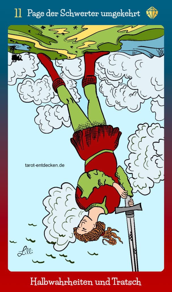 Tarotkarte Page der Schwerter umgekehrt Bedeutung Tarotkarte Page der Schwerter umgekehrt Bedeutung