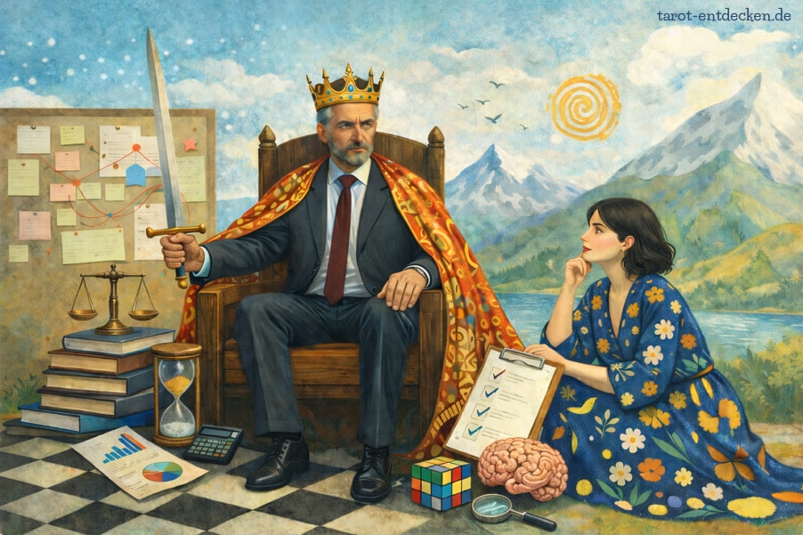 Bedeutung König der Schwerter: Herrschaft der Vernunft Bedeutung König der Schwerter: Herrschaft der Vernunft