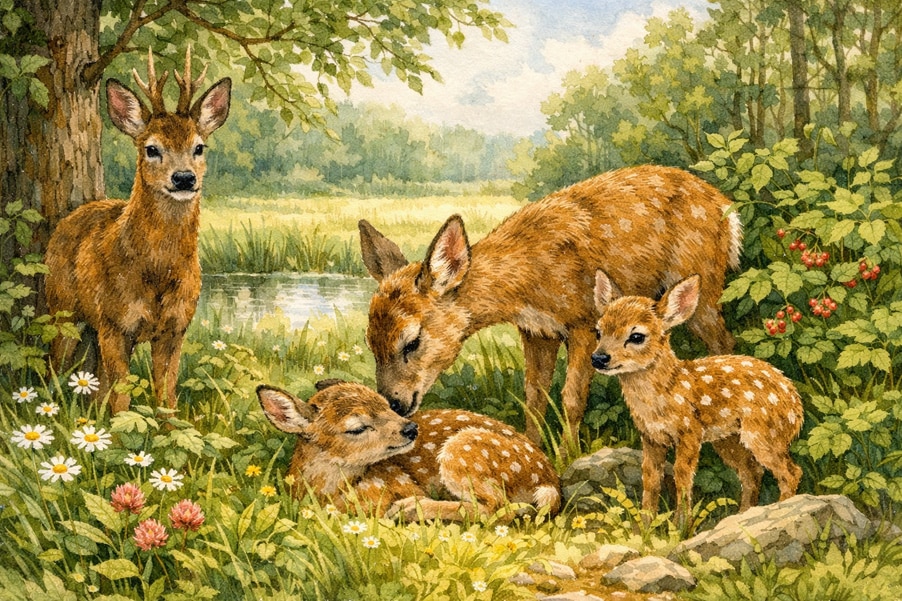 Krafttier Reh: Bedeutung als Tageskarte Krafttier Reh: Bedeutung als Tageskarte