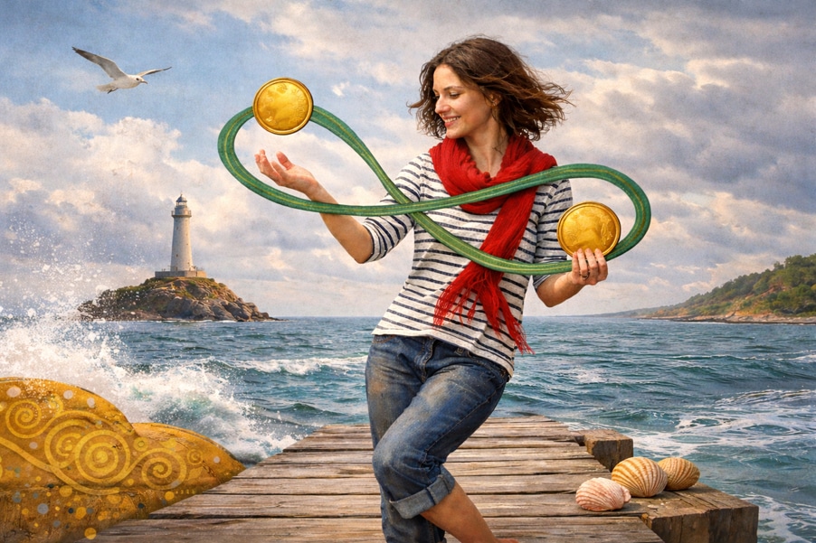 Bedeutung Zwei der Münzen: im Leben jonglieren Bedeutung Zwei der Münzen: im Leben jonglieren