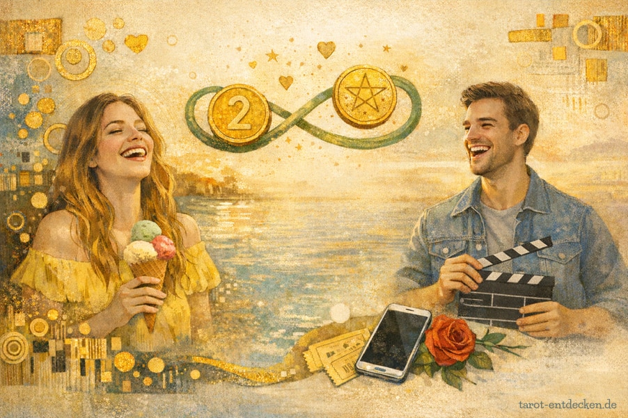 Bedeutung Zwei der Münzen im Liebestarot für Singles Bedeutung Zwei der Münzen im Liebestarot für Singles