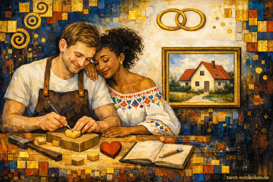 Acht der Münzen: Bedeutung in Liebe und Partnerschaft Acht der Münzen: Bedeutung in Liebe und Partnerschaft