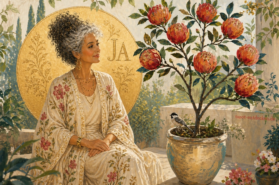 Neun der Münzen Bedeutung im Ja Nein-Tarot Neun der Münzen Bedeutung im Ja Nein-Tarot