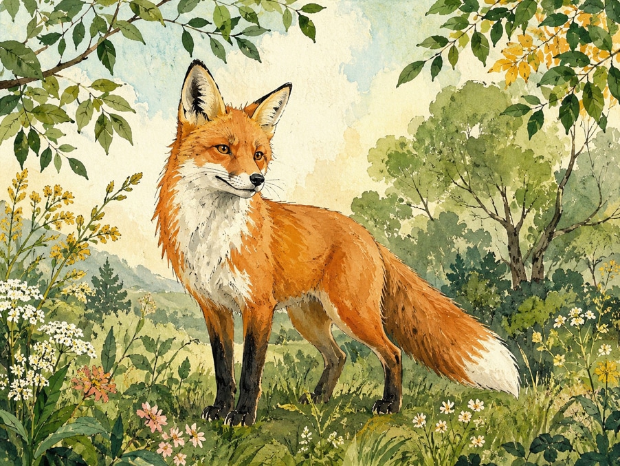 Krafttier Fuchs als Tageskarte Krafttier Fuchs als Tageskarte