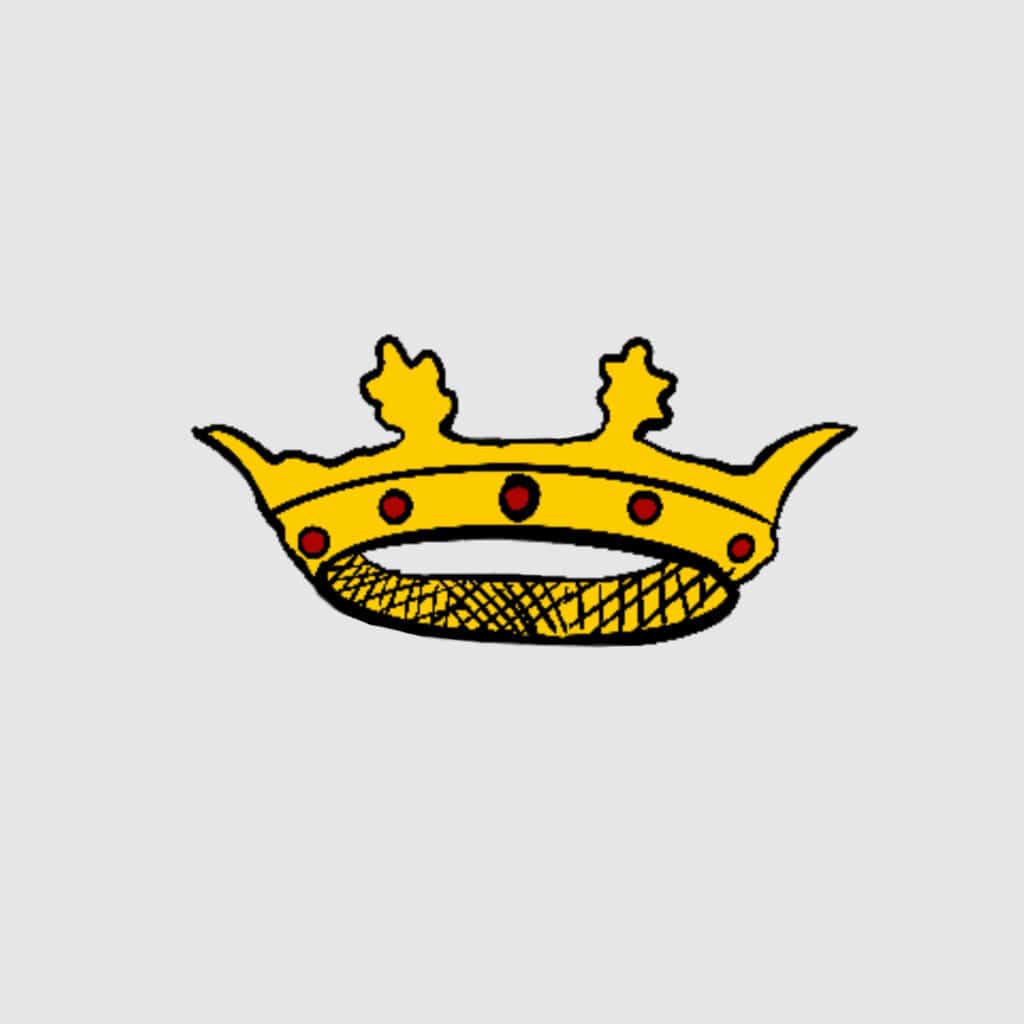Tarotkarte "Ass der Schwerter": goldene Krone