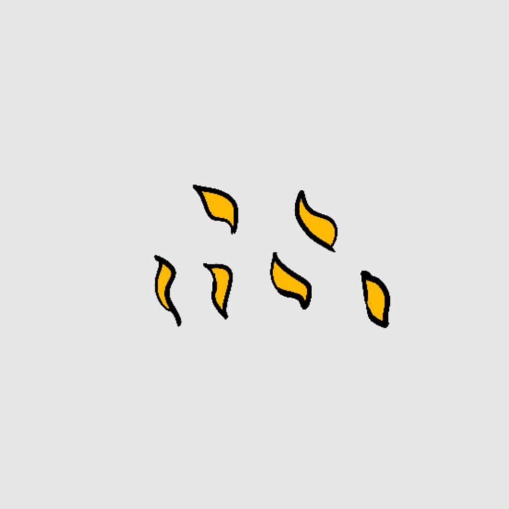 Tarotkarte "Ass der Schwerter": goldene Tropfen