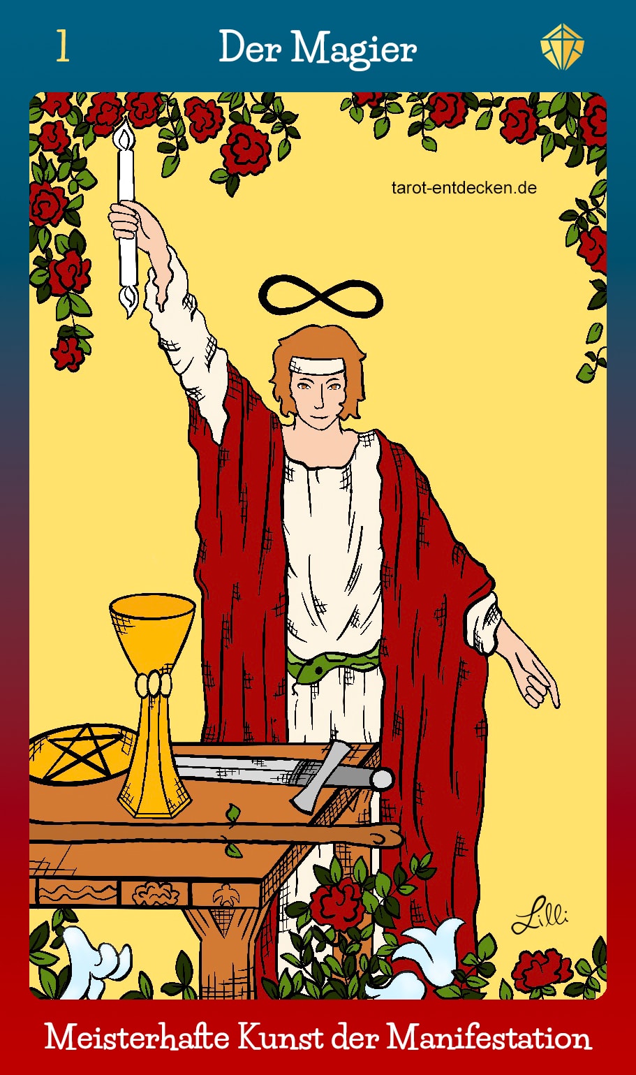 Bedeutung 🔎 Tarotkarte "Der Magier" (Nr. 1) + umgekehrt