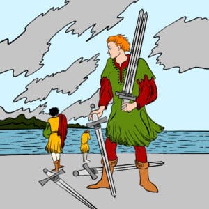 Fünf der Schwerter im Tarot