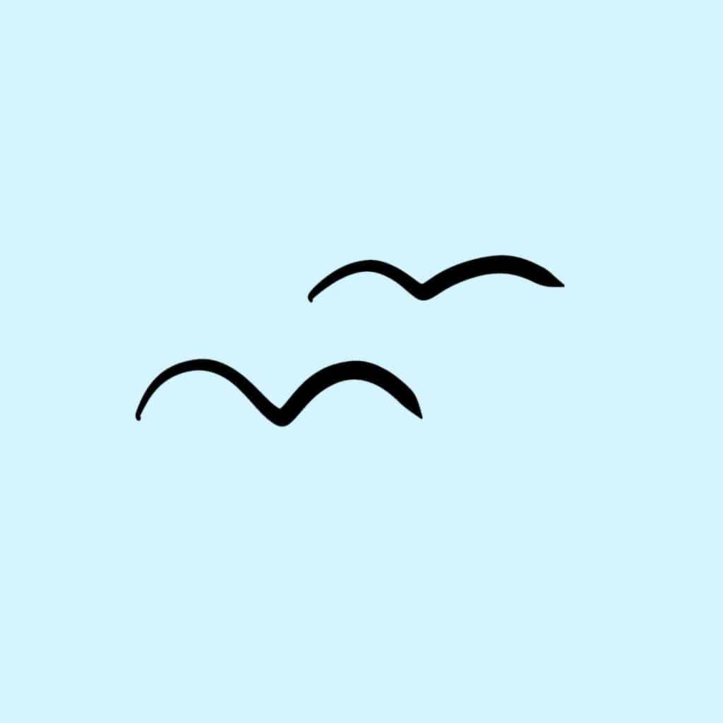 Tarotkarte "Der König der Schwerter": zwei Vögel Tarotkarte "Der König der Schwerter": zwei Vögel