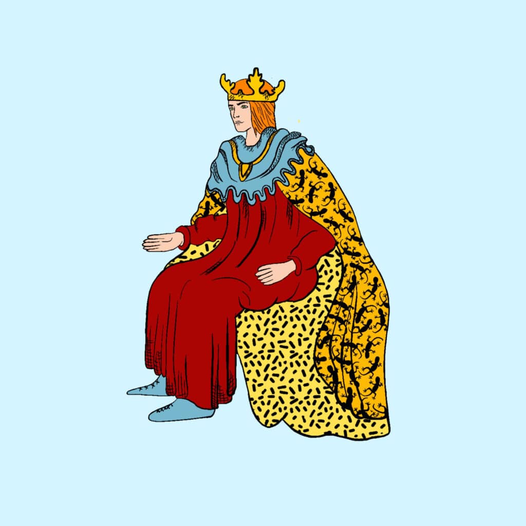 König der Stäbe im Tarot: die Figur selbst