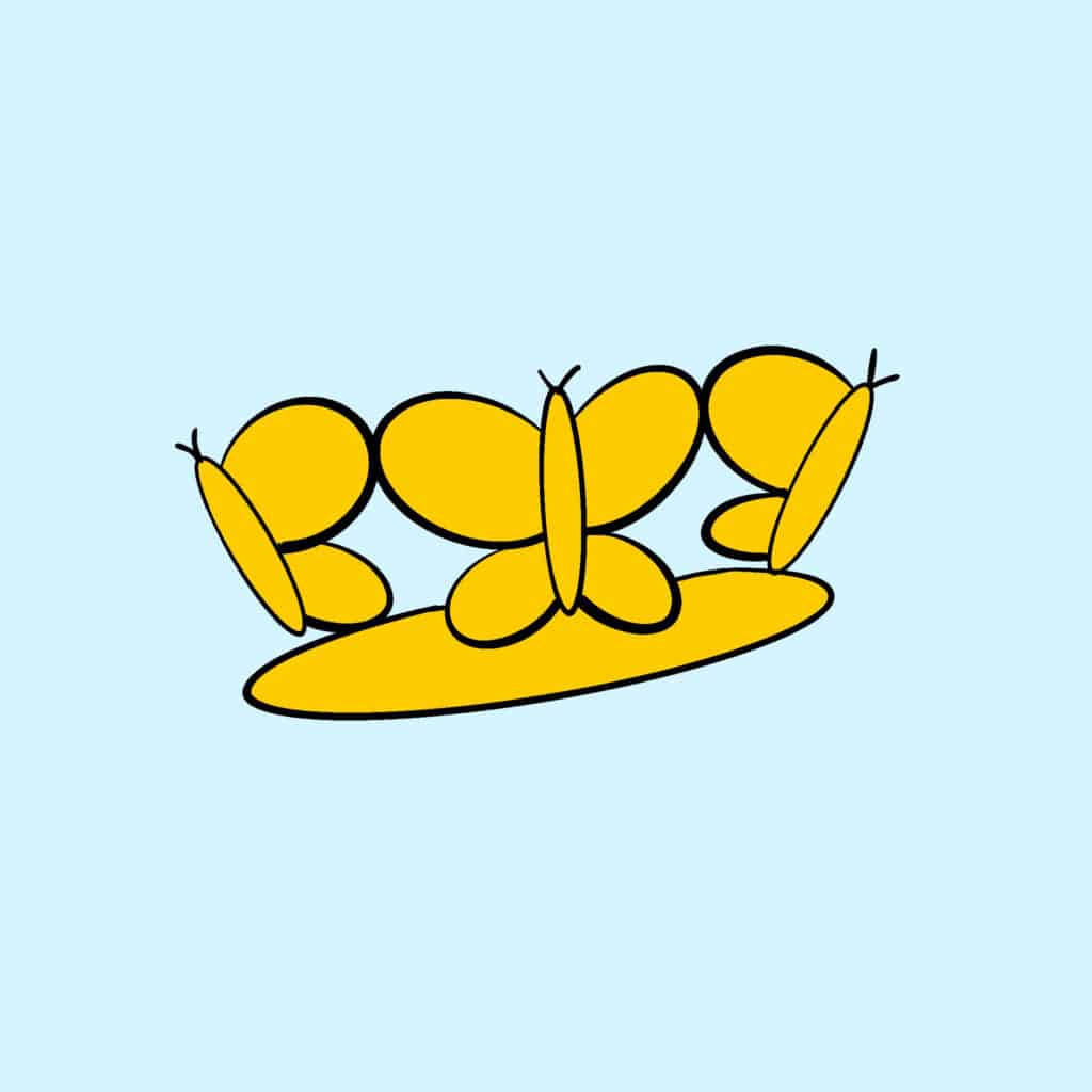 Tarotkarte "Die Königin der Schwerter": Schmetterlingskrone Tarotkarte "Die Königin der Schwerter": Schmetterlingskrone