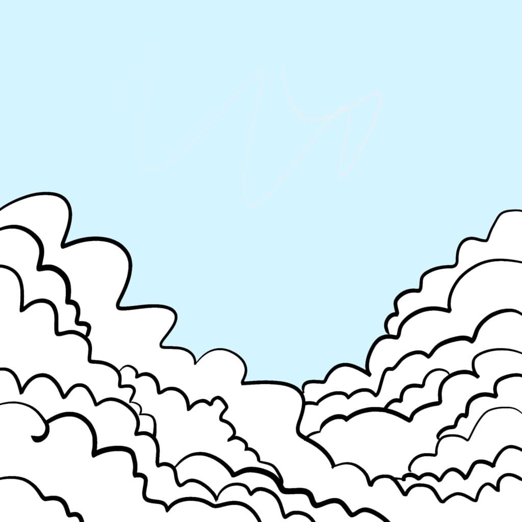 Tarotkarte "Die Königin der Schwerter": Wolken Tarotkarte "Die Königin der Schwerter": Wolken