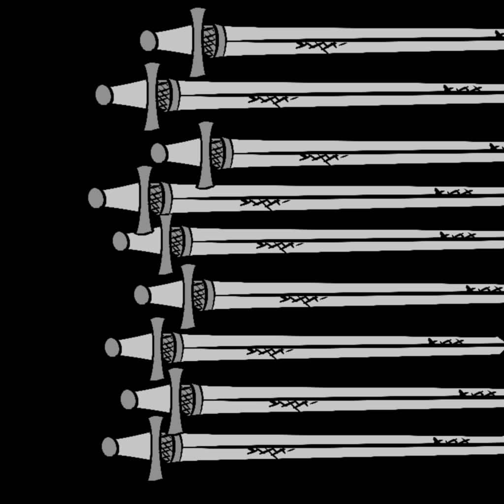 Tarotkarte "Neun der Schwerter": 9 StĂĽck Tarotkarte "Neun der Schwerter": 9 StĂĽck