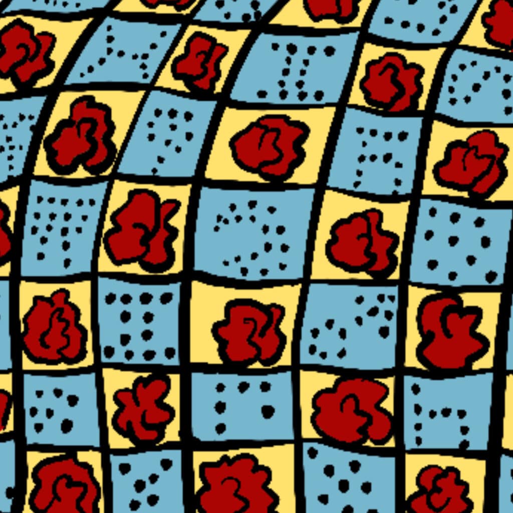 Tarotkarte "Neun der Schwerter": Symbole auf Bettdecke Tarotkarte "Neun der Schwerter": Symbole auf Bettdecke