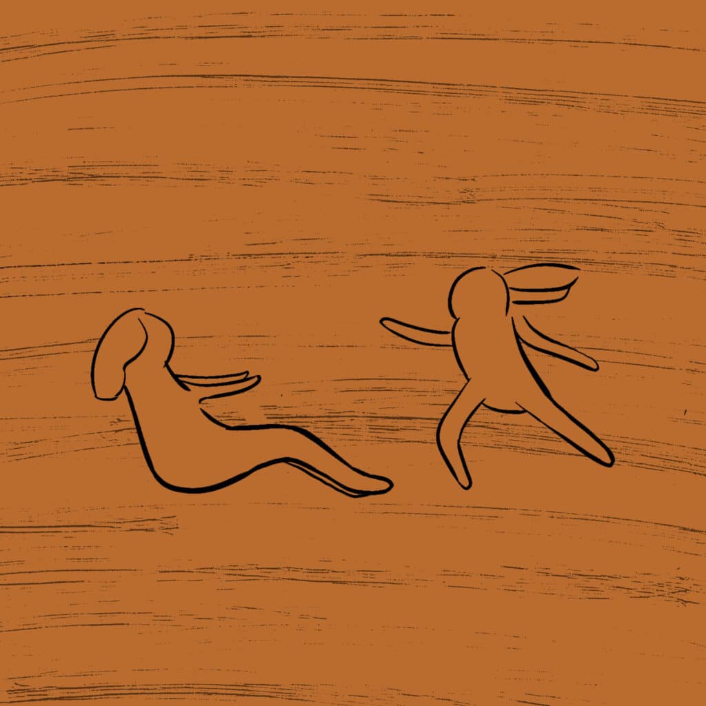 Tarotkarte "Neun der Schwerter": zwei widerstreitende Figuren Tarotkarte "Neun der Schwerter": zwei widerstreitende Figuren