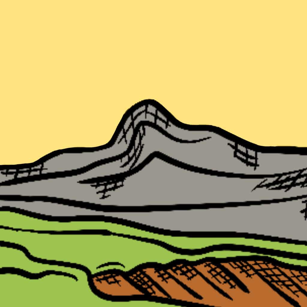 Tarotkarte "Page der Münzen": Berge Tarotkarte "Page der Münzen": Berge