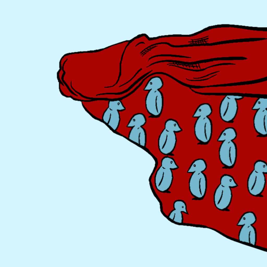 Tarotkarte "Der Ritter der Schwerter": roter Umhang Tarotkarte "Der Ritter der Schwerter": roter Umhang