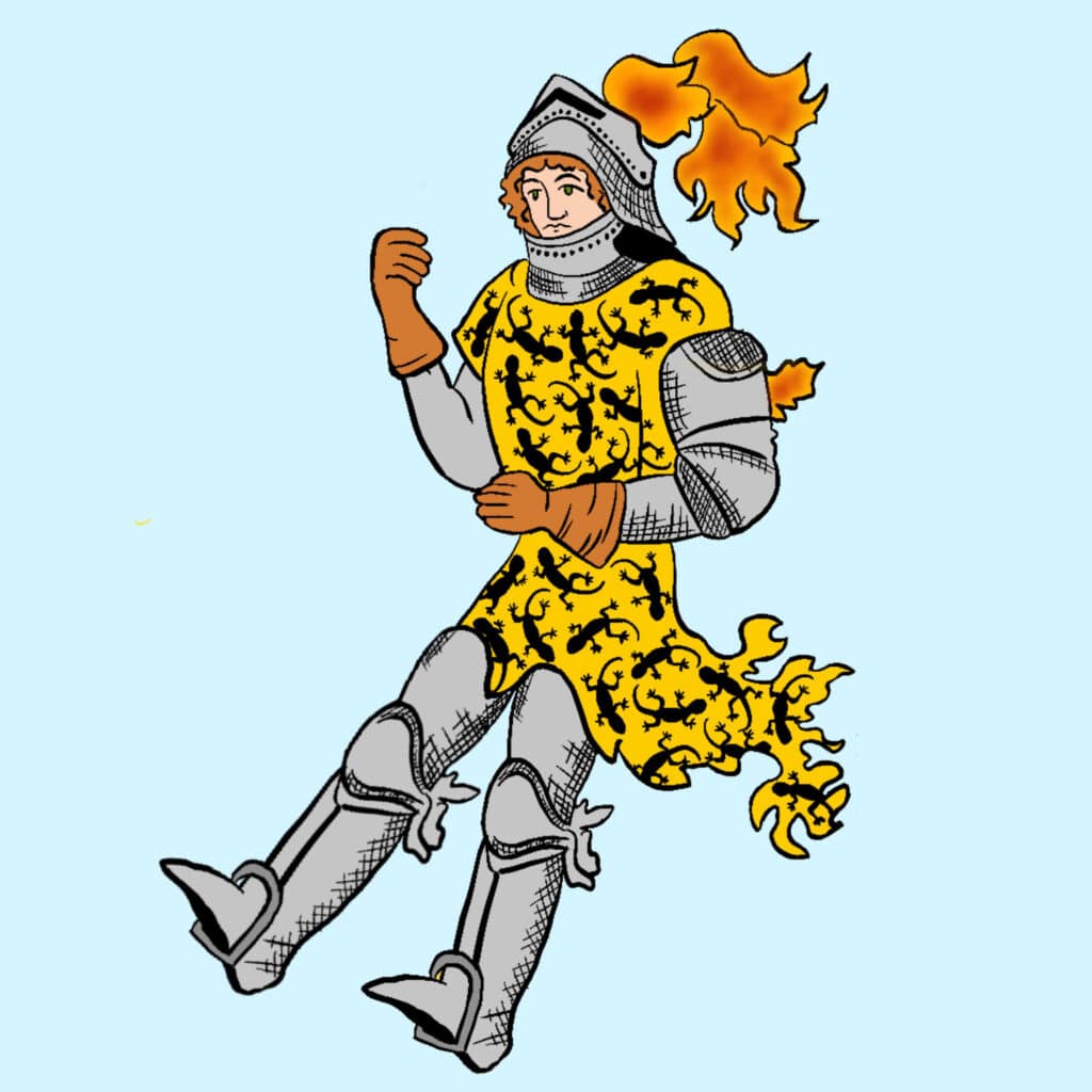 ritter der staebe tarot figur