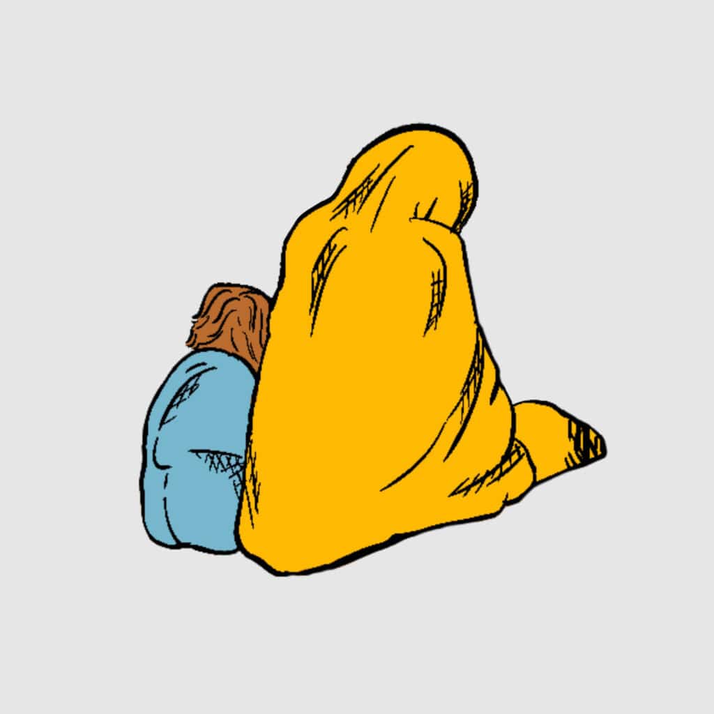 Tarotkarte "Sechs der Schwerter": Frau mit Kind