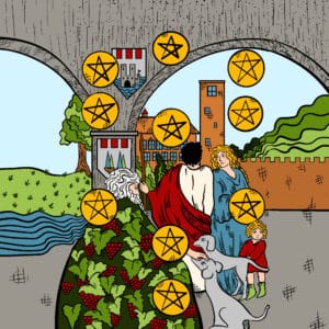 Zehn der Münzen im Tarot