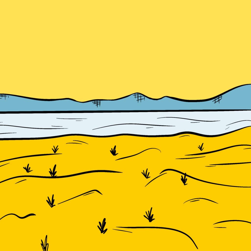 Tarotkarte "Zehn der Schwerter": Meer mit Horizont Tarotkarte "Zehn der Schwerter": Meer mit Horizont