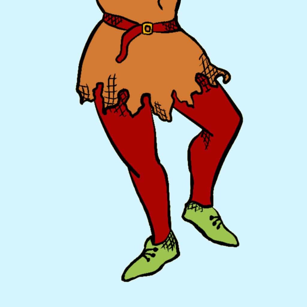 Tarotkarte "Zwei der Münzen": tanzende Beine Tarotkarte "Zwei der Münzen": tanzende Beine